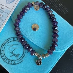 Tjazelle amethyst yin-yang bracelet